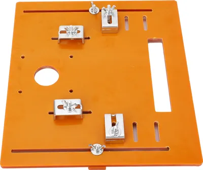 Obrázek produktu pro 28x25cm Základní deska řezacího stroje Šikmý řez Ruční fréza Podložka pro dřevoobrábění Spodní deska pro 4palcový motor