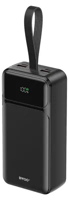 Zdjęcie produktu dla Bwoo 65W Power Bank 30000 Mah 2 X Usb-A 1 X Usb C Z Wyświetlaczem Lcd Czarny