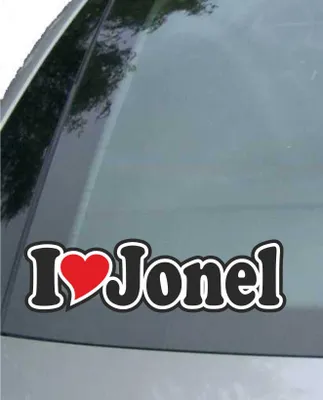 Produktbild von INDIGOS UG - Aufkleber / Autoaufkleber I Love Heart - Ich liebe mit Herz 15 cm - I LOVE Jonel - Auto LKW Truck - Sticker mit Namen vom Mann Frau Kind