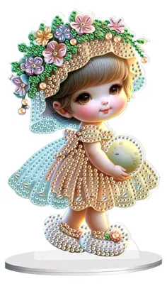 Diamond Painting Tischornament – Elf, Kristall, 6-teilig