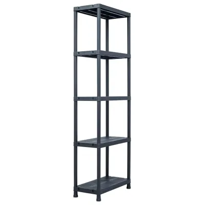 Zdjęcie produktu dla vidaXL Regał magazynowy czarny 125 kg 60 x 30 x 180 cm plastikowy