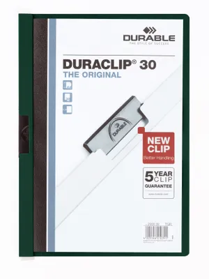 Obrázok produktu pre Durable DURACLIP 30 A4 - A4 - PVC - Schwarz - Grün - Transparent - 30 Blätter - 1 Stück(e)