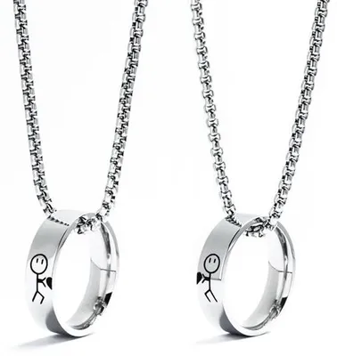 Produktbild von Ehering - Silberne Herzformketting - Ideal für romantische Anlässe wie Valentinstag und Jubiläen.