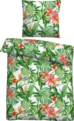Produktbild von Traumhaft schlafen - Castell - Markenbettwäsche Mikrofaser Seersucker Bettwäsche 0260993 DSCHUNGEL color: petrol, size: 1x 155x220 cm + 1x 80x80 cm