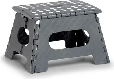 Produktbild von Klappbarer Tritthocker Kunststoff anthrazit 35 x 28 x 22 cm