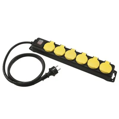 Imagen del producto de EUROLITE, regleta de enchufes de 6 tomas, IP44, color , 5 metros (30240156)