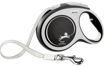 Produktbild von flexi COMFORT Gurt - schwarz - 8 m