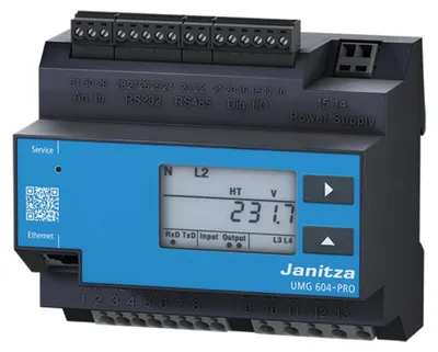 Zdjęcie produktu dla Analizator sieci UL 95..240VAC,135..340D - Wielofunkcyjny przyrząd pomiarowy UMG 604E-PRO230V(UL)