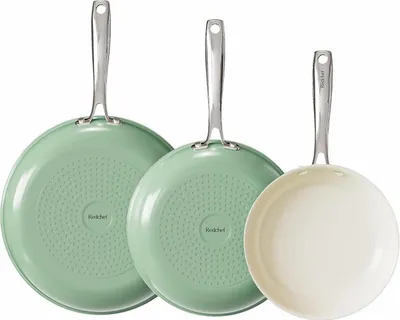 Image de Redchef Set de poêles à frire en céramique à induction 20/24/28 cm Poêles en céramique verte