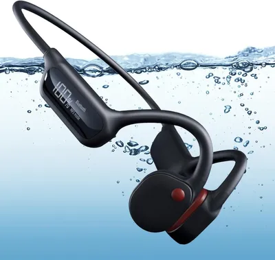 Produktbild von Knochenschall Kopfhörer, 32GB Speicher, Schwimmkopfhörer IPX8 Wasserdicht, MP3 Sportkopfhörer, Kabellose Kopfhörer Bluetooth 5.3