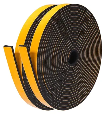 Produktbild von Dichtungsband Zugluftstopper Dichtungsstreifen Selbstklebend - 7 x 1,5 mm - 20 m - Schwarz - Für Fenster und Türen