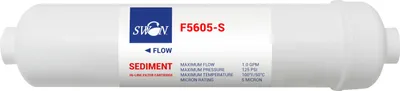 Immagine prodotto di Filtro in linea Swan per sedimenti Filtro per acqua in PP da 12 pollici per osmosi inversa, sistema di filtraggio, attacco da 1/4" di pollice (6,35 mm)