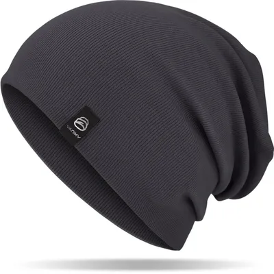 Immagine prodotto di Berretto da donna/uomo, grigio scuro, cotone, taglia unica