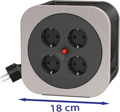 Produktbild von REV 0010012800 Kabeltrommel 10 m Schwarz Schutzkontakt-Stecker (0010012800)