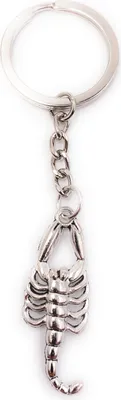 Produktbild von Onwomania Schlüsselanhänger Keychain Silber Metall Anhänger Skorpion Sternzeichen