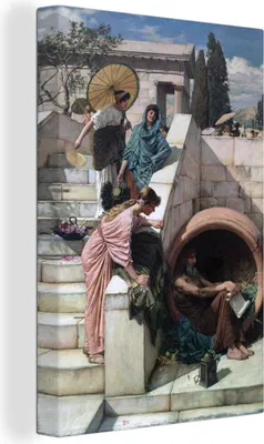 Zdjęcie produktu dla OneMillionCanvasses® - Obrazy na płótnie - 90x140 cm, Diogenes - Obraz Johna Williama Waterhouse'a, Dekoracja ścienna - Dekoracja ścienna - Sypialnia