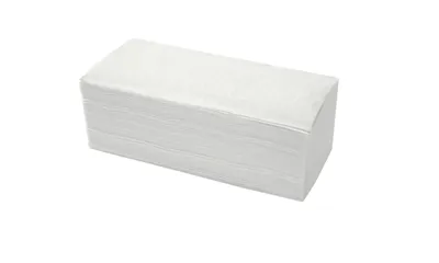 Produktbild von Hypafol Papierhandtücher V-Falz 2.400 Blatt | 3-lagig | Hochweiß | Zellstoff | 25 x 20,5 cm | Falthandtücher