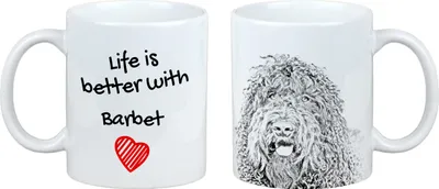 Immagine prodotto di Barbet, cane da acqua francese - Tazza con cane, tazza con immagine, regalo personalizzato del marchio Art-Dog