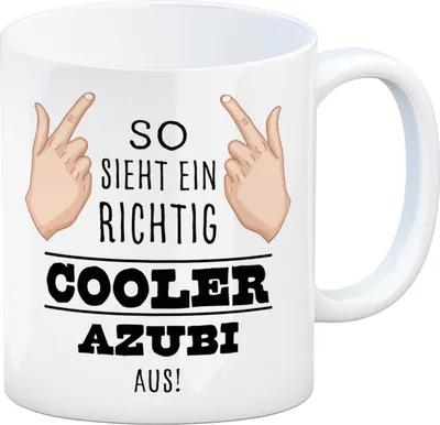 Produktbild von So sieht ein richtig cooler Azubi aus Kaffeebecher für die Arbeit