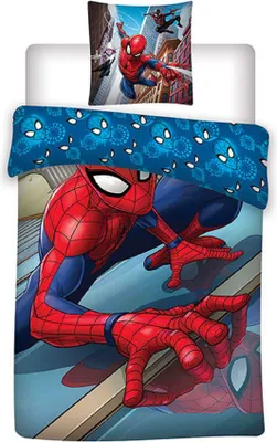 Produktbild von Spiderman Bettwäsche Set 80 x 80 cm + 135 x 200 cm 100% Baumwolle