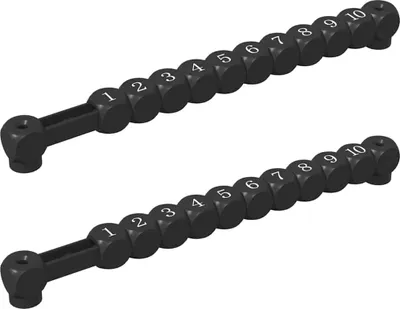 Obrázek produktu pro vidaXL Počítadlo pro stolní fotbal 2 ks černé 30 x 2,2 x 2,9 cm HIPS