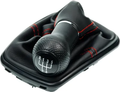 Produktbild von Schaltsack Schaltmanschette Naht Rot Schaltknauf für VW Golf 4 IV VW Bora + Rahmen Schwarz 12 mm