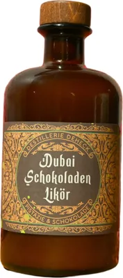 Immagine prodotto di Deheck Dubai liquore al cioccolato con pistacchio 15 per cento bottiglia 500ml