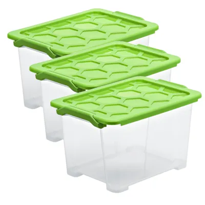 Produktbild von 3er Set Box 15L EVO SAFE, Ausführung:15 l (39 x 28 x 23 cm)
