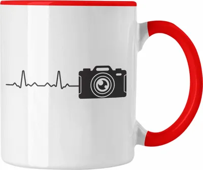Produktbild von Trendation - Fotograf Tasse Zubehör Fotografie Geschenk Fotografieren Kaffeetasse Geschenkideen Lustiger Spruch (Rot)