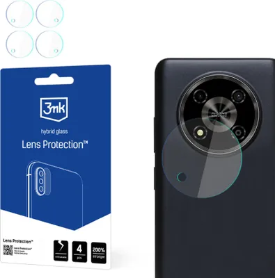 Zdjęcie produktu dla szkło hybrydowe 3mk chroniące obiektyw aparatu ZTE Optus X Pro 5G 0,16 mm 6H (4 sztuki)