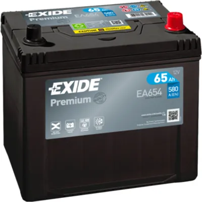 Obrázok produktu pre Exide Premium EA654, EFB (Enhanced Flooded Battery), 65 Ah, 12 V, 580 A, Auto, Bezúdržbové
