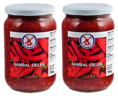 Obrázek produktu pro Windmill sambal oelek chilli pasta pálivé chilli koření pasta 750g 2-pack