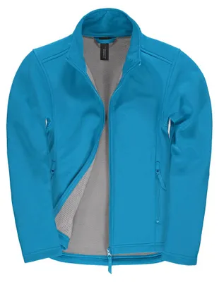 Image de B&C - Veste softshell pour femmes FK2720 (XL) (bleu atoll/gris)