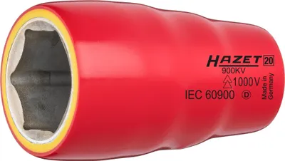 Produktbild von HAZET 900KV-27, Steckschlüsselbuchse, Rot, Gelb, 1 Kopf/Köpfe, 1/2", Imperial, 27 mm