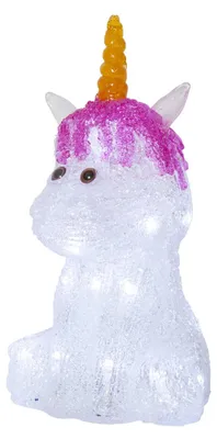 Immagine prodotto di Star Trading Figura in acrilico LED "Crystaline", unicorno,