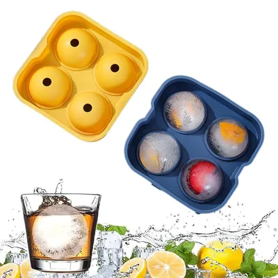 Obrázek produktu pro Forma na ledové koule, 6 kusů, silikonová, na koktejly a letní drinky, ideální do domácího baru a na párty