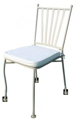 Immagine prodotto di Sedia da Giardino Giunone con Cuscino 41x42x90 h cm in Acciaio Tortora