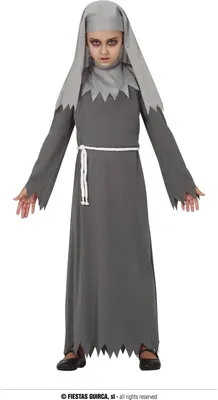 Produktbild von Gothic Nonne Kostüm für Mädchen, Größe:98/104