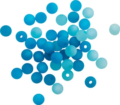 Produktbild von Polaris-Perlen-Mix, 6mm, 45 Stück Blau