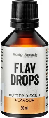 Produktbild von Body Attack Flav Drops - 50 ml ButterBiscuit