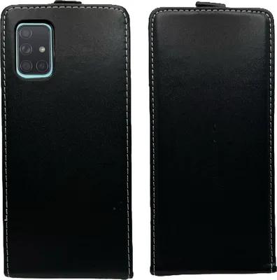 Obrázok produktu pre Flipové puzdro kompatibilné s mobilným telefónom Samsung Galaxy A71 5G (A716F) vertikálne skladacie ochranné puzdro flip cover čierne