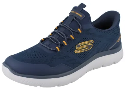 Produktbild von SKECHERS Slip-ins Herren Schlupfsneaker blau gelb Textil vegan - Größe: 45