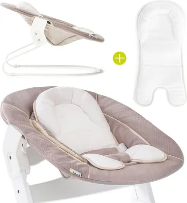 Produktbild von Hauck Alpha Bouncer 2in1 sitteri ja syöttötuolin istuin, Stretch Beige