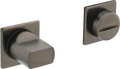 Produktbild von Rosettenpaar Intersteel WC eckig anthrazit matt 30x30 mm
