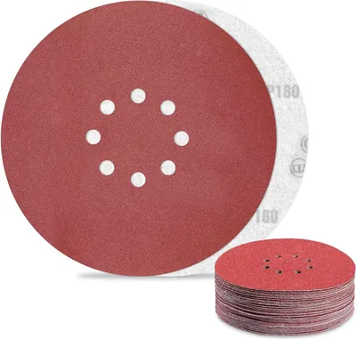Produktbild von 225mm Klett 180 Körnung 30Stück Schleifscheiben für 8 Loch Trockenbauschleifer Deckenschleifer Schleifteller
