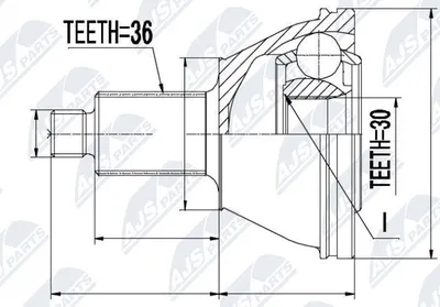 Produktbild von NTY Gelenksatz Antriebswelle Radseitig für VW POLO (9N) NPZ-SK-002