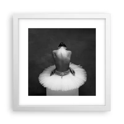 Produktbild von Gerahmtes Poster - Weißer Rahmen - Ballerina Rücken Stück - 30x30 cm - Wand Bild - Wanddeko - Wandbilder - Kunstposter - Wandposter - Bilderrahmen - Bilder - Kunstdruck - P2WAC30x30-4729
