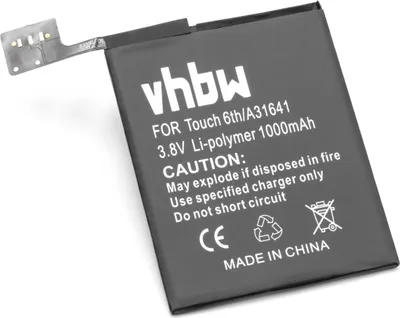 Produktbild von vhbw Akku Ersatz für Apple A1641, 020-00425 für MP3-Player Musik Player (1000 mAh, 3,85 V, Li-Polymer)