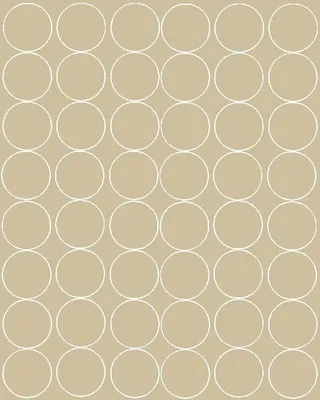Productafbeelding van Ronde stickers, 6 cm diameter, 48 stuks, beige, glanzend