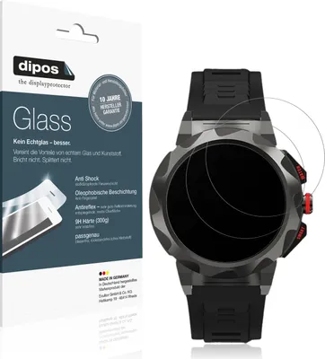 Produktbild von 2x Schutzfolie für Loyewaier 2 Zoll Smartwatch matt - Anti-Shock 9H Folie dipos Glass Kunststoffglas